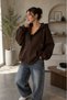 Women's Oversize Hooded Sweatshirt with Kangaroo Pocket and Zipper