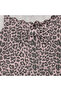 Girl's White Pink Leopard Patterned Single Bow Denim Dress - 3