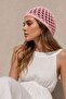 Women's Knitted Beanie Pink Knitwear Hair Accessory - 2