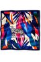 Leopard Tropical Leaf Pattern Saks-Fuchsia Soft Bandana Scarf 50X50 cm - 5