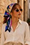 Leopard Tropical Leaf Pattern Saks-Fuchsia Soft Bandana Scarf 50X50 cm