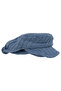 Baby Boy Ecru Blue Bow Tie and Hat Corded Fabric Salopet Set - 8
