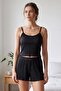 3407 pajama set with rope strap shorts - 2