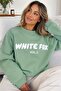 Mint Green Crew Neck Printed Sweatshirt MG1904