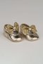Heart Genuine Leather Baby Moccasin Gold Ribbon - 3