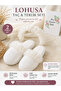White Chiffon Floral Maternity Crown and Slippers Set |   Non-Slip Sole Postpartum Maternity Set - 4