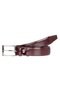 Milano Genuine Leather Patent Leather Men's Classic Belt Claret Red