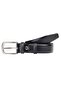 Battal Black Stitched Men's Leather Belt