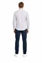 White Long Sleeve Pattern Half Italian Collar Pocketless Stretchy Classic Slim Fit Shirt 1004245220 - 4