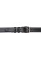 Battal Black Stitched Men's Leather Belt - 2