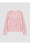 Two Mt Shop Quality Lcw Kids Pink V-Neck Girls' Knitwear Cardigan - 5