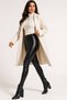 Women's Black Fleece-Lined Thermal Leather Leggings - High Waist Shaping / Sculpting , Leather-Look Pants Leggings - 6