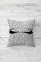 Long Eyelashes and Silver Sequin Patterned Hidden Zipper Throw Pillow Cover Pillow Case Set (4Pcs) - 5