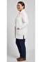Flexible and Soft Textured Lycra Winter Knitwear Mother's Vest with Buttons and Long Pockets 82 Cm. Basen Kapatan - 2