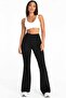 High Waist Front Stitched Flared Leggings Trousers - t Shaping / Sculpting Ç piped Flare Leggings - 4