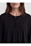 Tie Collar Embroidered Blouse (W6) - 3