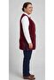 Flexible and Soft Textured Lycra Winter Knitwear Mother's Vest with Buttons and Long Pockets 82 Cm. Basen Kapatan - 2