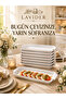 Kütahya Pure 6-Piece Long Rectangular Serving Plate Set for Breakfast, Meze, Catering, and Dowry - 3