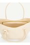 Cream Shk284 Large Volume, Zippered, Oversized, Shopper Shoulder Bag - 7