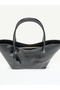 Black Shk284 Large Volume, Zippered, Oversized, Shopper Shoulder Bag - 7