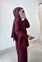 Sparkling Mercerized Hijab Set of 2 - Burgundy - 5