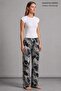 Egyptian Women's Viscose Floral Bottom Pajamas Beige