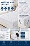 Quilted Fitted Liquid-Proof Mattress Protector Mattress Cover 100% Cotton - Cotton Texture - 4