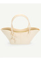 Cream Shk284 Large Volume, Zippered, Oversized, Shopper Shoulder Bag - 7