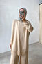 Sparkling Mercerized Hijab Set of 2 - Milky Brown - 5