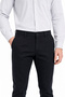 Men's Black Flexible Slim Fit Chino Trousers with Side Pockets 1003230173 - 4
