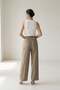 Dark Beige Pleated Detailed Relaxed Fit Trousers - 4