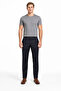 Men's Navy Blue Flexible Comfort Fit Trousers with Side Pockets 1003240005 - 2