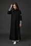 Black Hooded Tunic Dress and Pants Girls' 3-Piece Set 24745 - 2