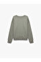 Long Sleeve Three-Thread Washed Comfortable Fit Cotton Crew Neck Sweatshirt - 6