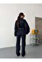 Women's Belted Jacket Denim Two-Piece Set Wide Leg Loose-Fit Jeans Set - 5