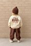 Cute Bear with Hat Printed Boys' 2-Piece Set - Brown - 5