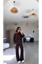 Brown Reverse Stitched Modal Suit