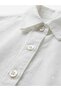 Girls' and Boys' White Cotton Poplin Long Sleeve Shirt - 2