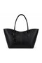 Black Shk284 Large Volume, Zippered, Oversized, Shopper Shoulder Bag - 4