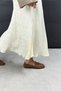 Loafer 2510 - Real Leather Drawstring Detailed Camel Suede Women's Loafer - 4
