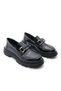 Women's Loafer High Sole Buckle Casual Shoes Kinles Black - 5