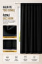Blackout Light-Proof Blackout Curtain (Black) No Pleats, Flat Installation (Single Panel) Cord Included Gift - 3