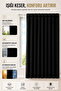 Blackout Light-Proof Blackout Curtain (Black) No Pleats, Flat Installation (Single Panel) Cord Included Gift - 2