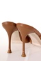 Tan Leather Heeled Slippers 26146 - 6
