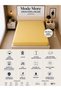 Yellow Colored 100% Cotton Combed Elastic Bed Sheet 30-35 cm High Edge (Single - Double - King and King Size) - 8