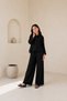 Girl's Lace Shirt and Pants Set – Guipure Detailed, Lace-Up, Wide Leg 2-Piece Set