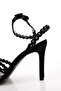 Black Stone Heeled Sandals 26036 - 2