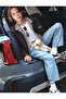 Barrel Denim Trousers with Cotton Pocket Detail