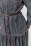 Punto Dikişli Denim Elbise - 5