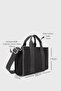 Women's Bag Black Canvas Cross Strap Shoulder Bag - 3